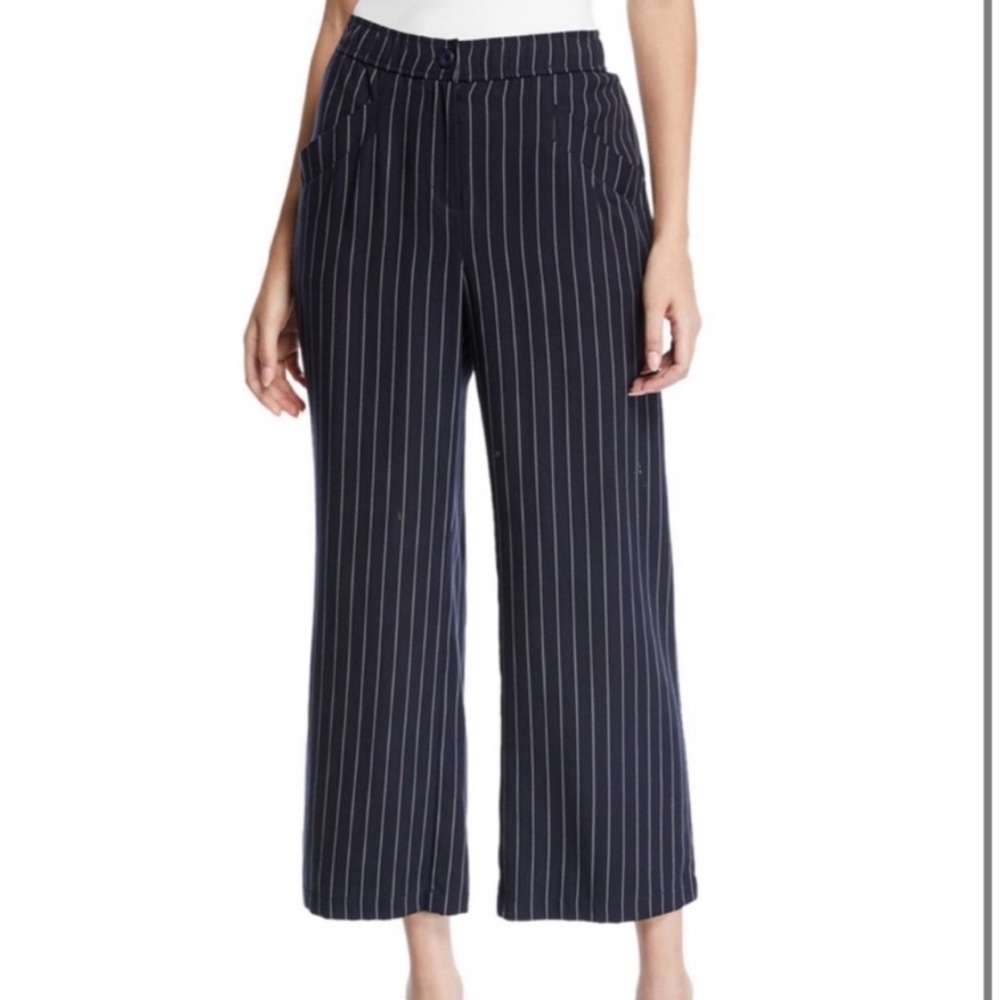 Eileen Fisher- Grain Stripe Tercel Wide Leg Crops